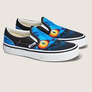 Vans Kids Blue and Black Slip-On Shoes